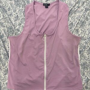 Love Lavender Front-Zip Tank Top